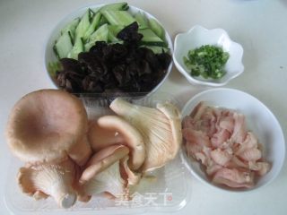 Fried Chicken with Pork Belly and Mushroom recipe