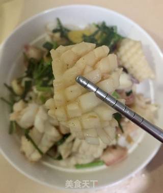 Stir-fried Cuttlefish with Ginger and Green Onion recipe