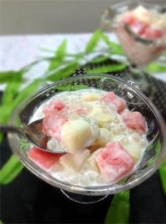 Sago Yogurt Fruit Fishing recipe