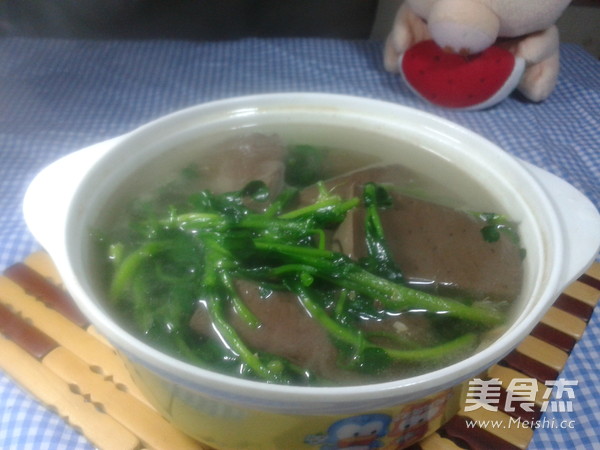 Watercress Pork Blood Soup recipe