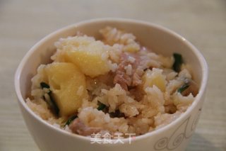 Savoury Lazy Trick-onion Potato Rice recipe