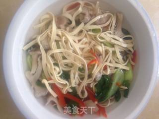 Chilled Vermicelli with Bean Curd and Oyster Mushroom recipe