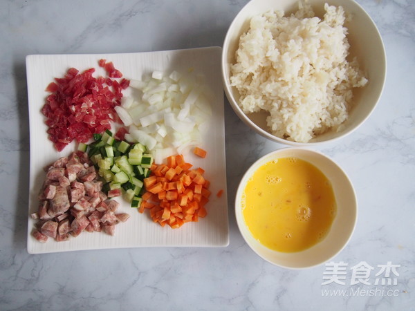 Basil Sausage Beef Fried Rice recipe