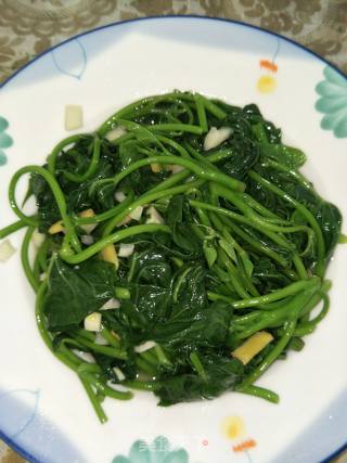 Vegetarian Fried Sweet Potato Leaves recipe