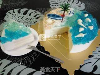 Ocean Yogurt Mousse Cake recipe