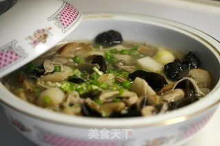 Mushroom and Taro Soup recipe