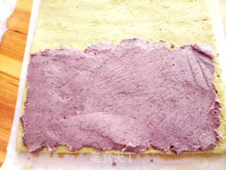 #四session Baking Contest and It's Love to Eat Festival# Salad Dressing Red Bean Paste Matcha Cake recipe