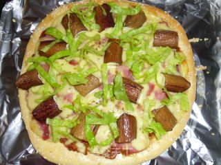 Eggplant Lettuce Pizza recipe