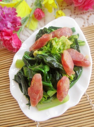 Cantonese Sausage Stir-fried Kale recipe