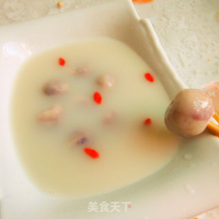 Soy Milk Recipe---glutinous Rice and Purple Sweet Potato Dumpling recipe