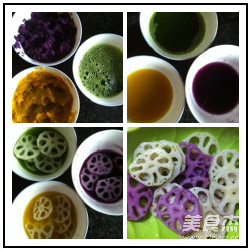 Cold Colored Lotus Root Slices recipe