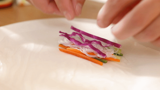 Seasonal Vegetable Rainbow Roll recipe