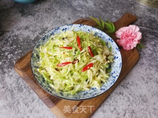 Pouring Cabbage Shreds recipe