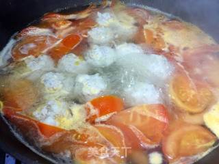 Tomato Pork Meatball Soup recipe