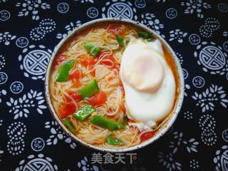 Tomato Poached Noodles recipe
