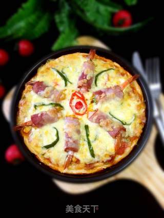 #aca明星饼大赛#bacon and Shrimp Pizza (eight Inches) recipe