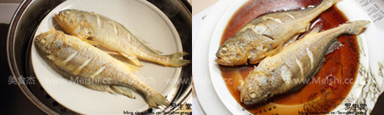 Fried and Steamed Yellow Croaker recipe