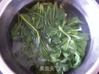 Spinach Mixed with Dried Bean Curd recipe