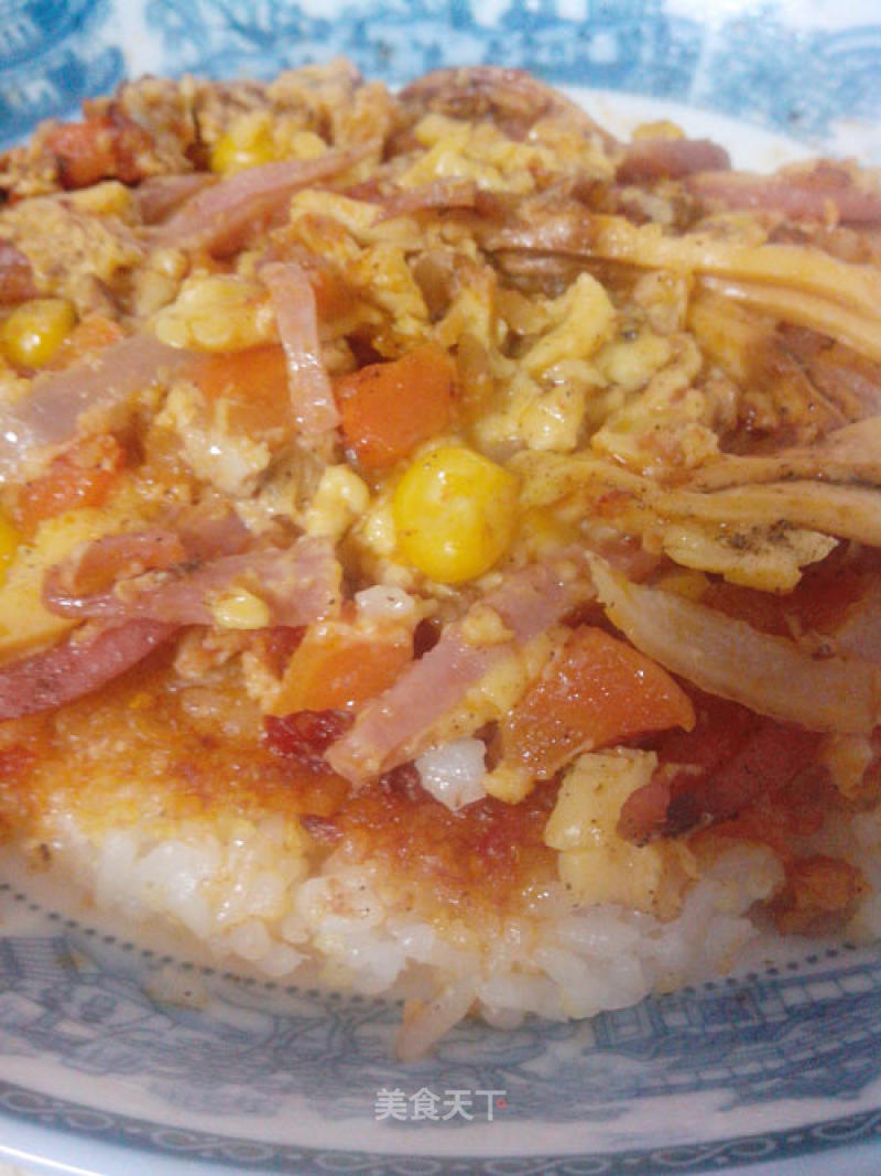 Chinese Pizza (rice Cracker Pizza) recipe