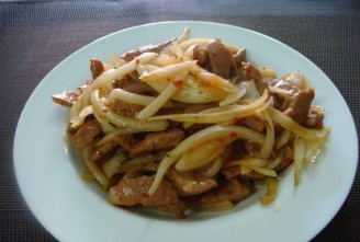 Fried Pork with Onion recipe