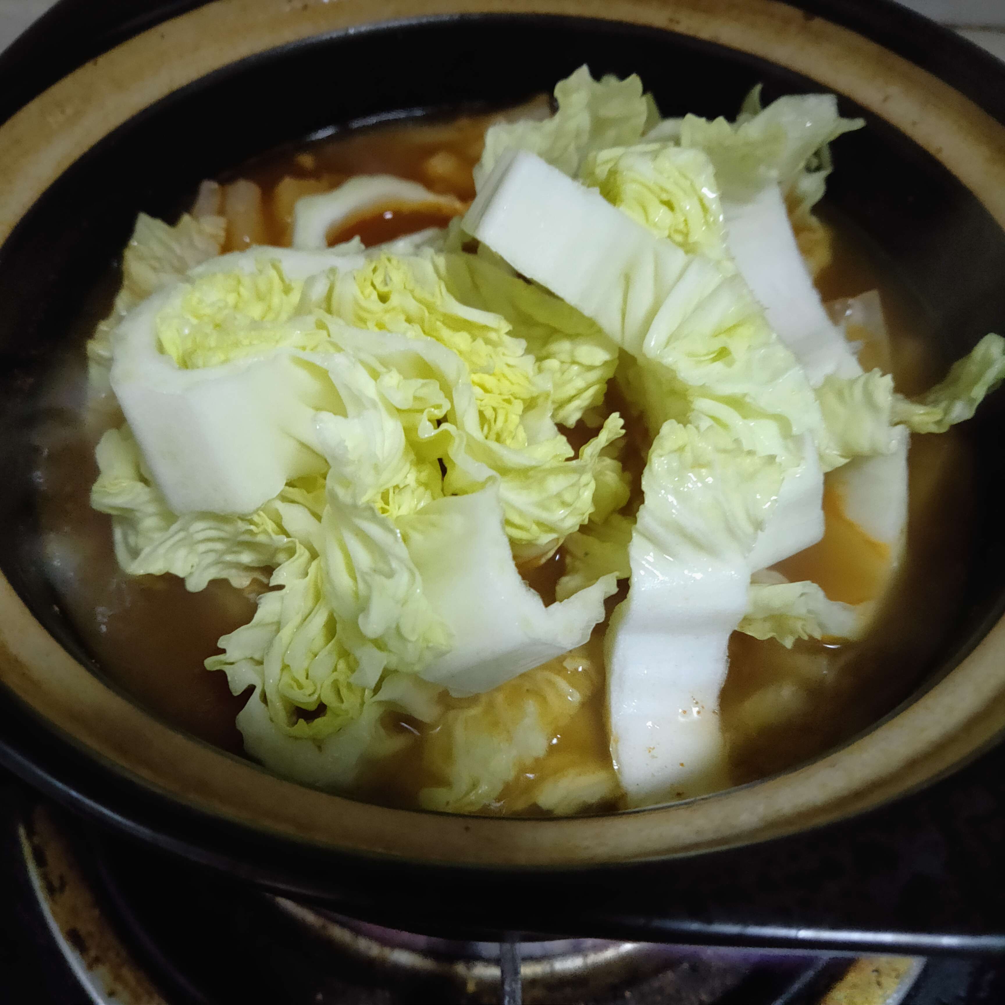 Radish and Cabbage Spicy Soup recipe