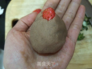 Snowman Strawberry Daifuku recipe