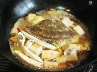 Stir-fried Red Bean Cake with Swimming Crab recipe
