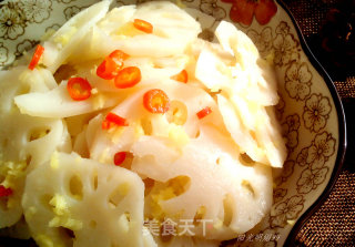 Hot and Sour Lotus Root Slices recipe