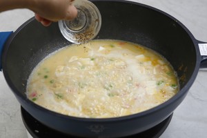 Salted Egg Yolk Tofu Soup recipe