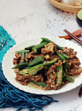 Fried Beef with Okra