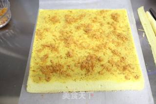 Pork Floss and Yellow Mustard Sauce Cake Roll recipe