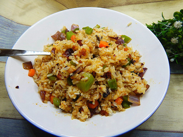 Fried Rice with Mushroom Sauce recipe