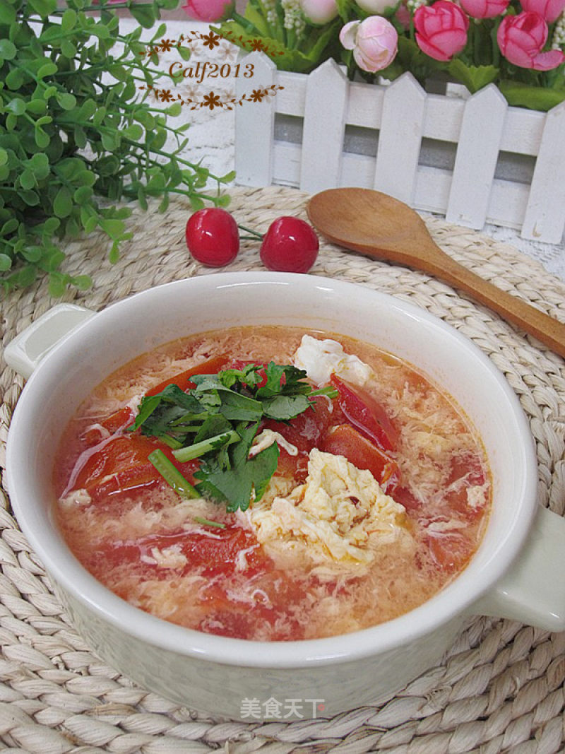 Tomato Egg Drop Soup recipe