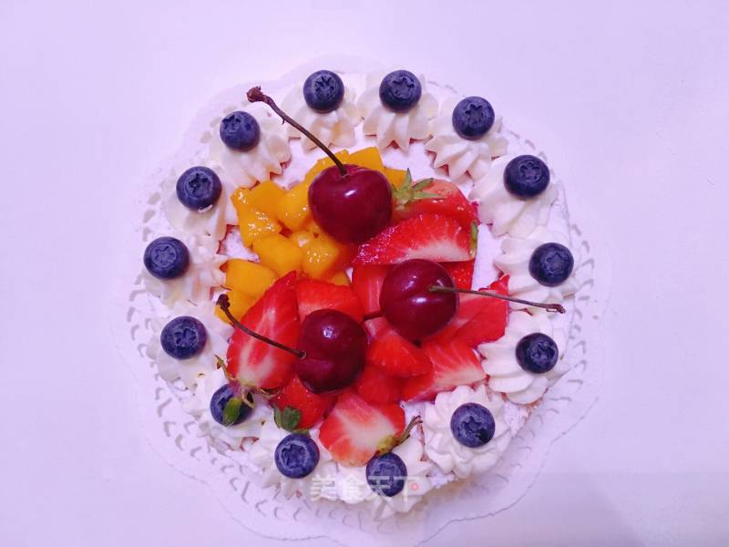 Fresh Fruit Colorful Cake recipe