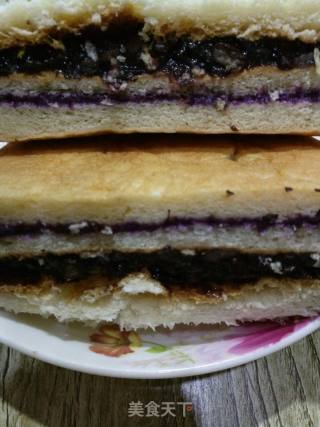 Sliced Bread Purple Rice Red Bean Purple Sweet Potato Sandwich recipe