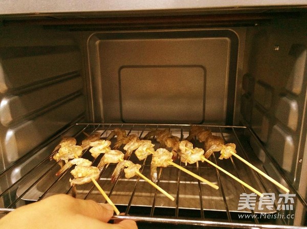 Homemade Garlic Grilled Shrimp Skewers in Winter recipe