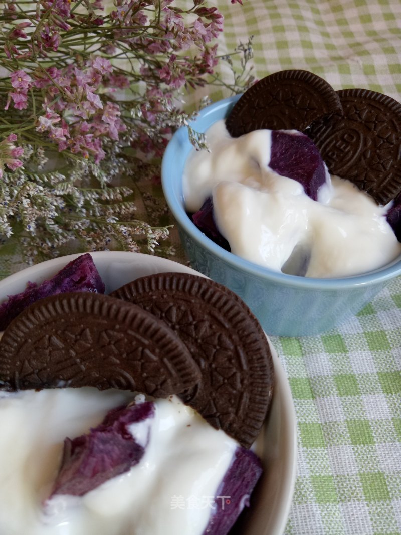 Oreo Purple Sweet Potato Yogurt Cup recipe