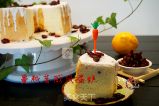 Sweet and Sour Cranberry Chiffon Cake recipe