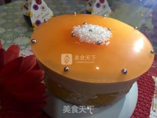 Yellow Peach Orange Mousse Cake 6 Inches recipe