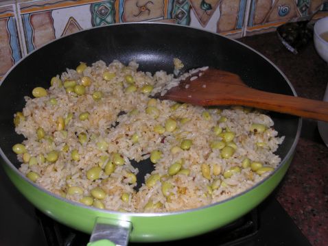 Fried Rice with Edamame and Cucumber recipe