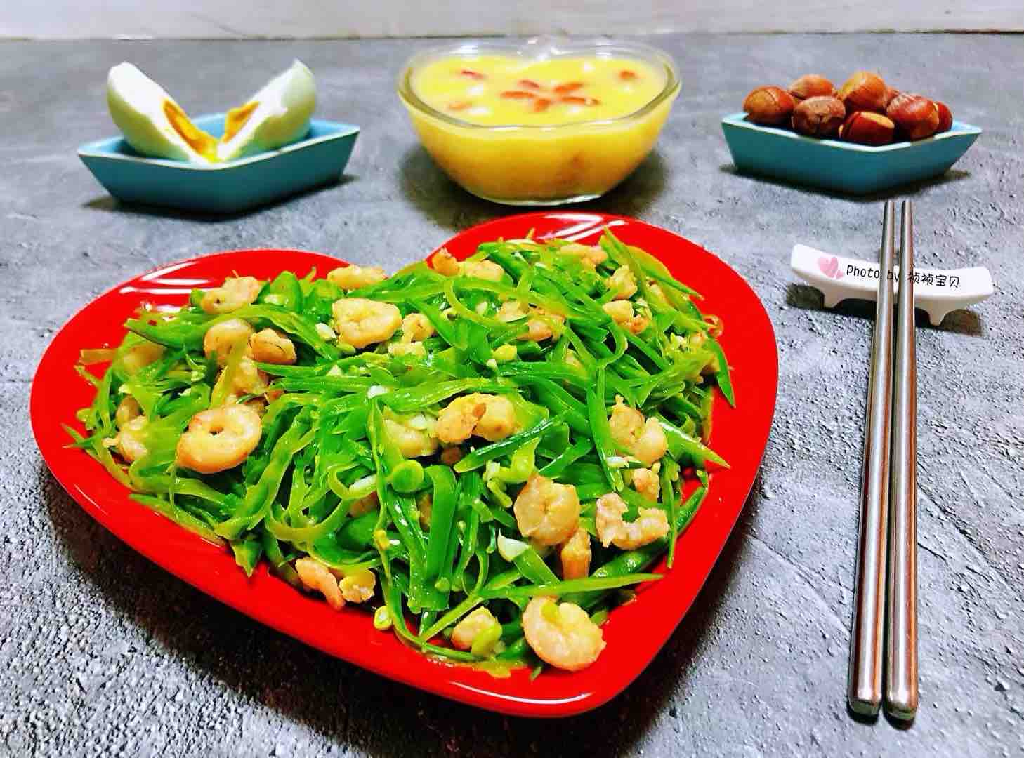 Fried Shrimp with Snow Pea recipe