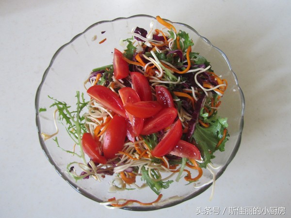 Colorful Vegetarian Mixed Dry Silk recipe