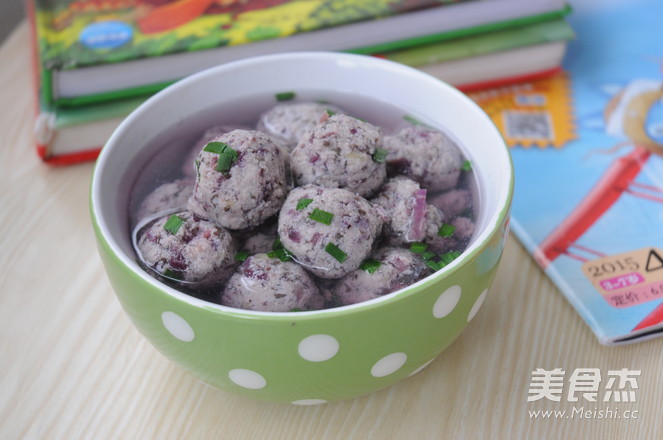 Okara Purple Potato Meatballs recipe