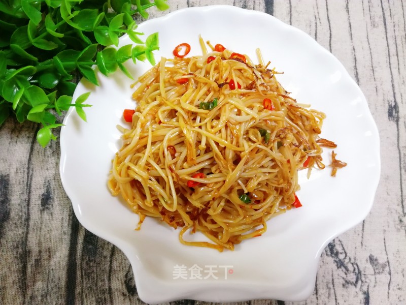 Enoki Mushroom with Garlic Spicy Sauce recipe