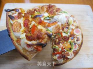 [diy New Orleans Bbq Pizza] Produced by Xiaowenzi~~[diy Bbq Lace Pizza] recipe