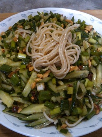 Cold Noodles with Cucumber and Shallots recipe