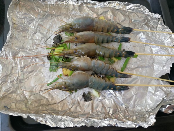 Salt Grilled Fresh Prawns recipe