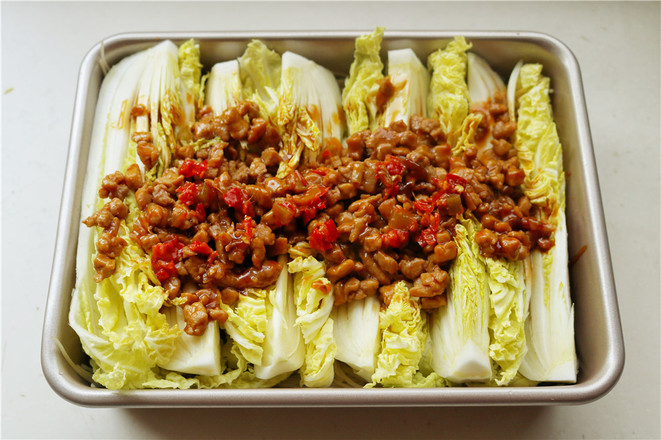 Steamed Baby Vegetables with Minced Pork Vermicelli recipe