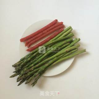 Stir-fried Asparagus with Sausage recipe