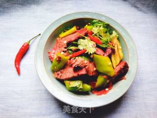 Donkey Meat Mixed with Green Pepper recipe